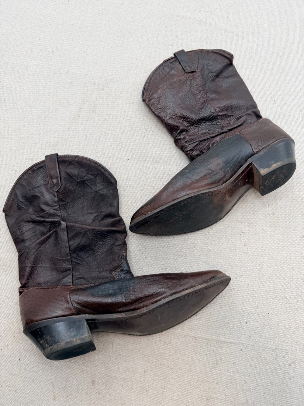 dingo Dark Brown Leather Western Cowboy Boots